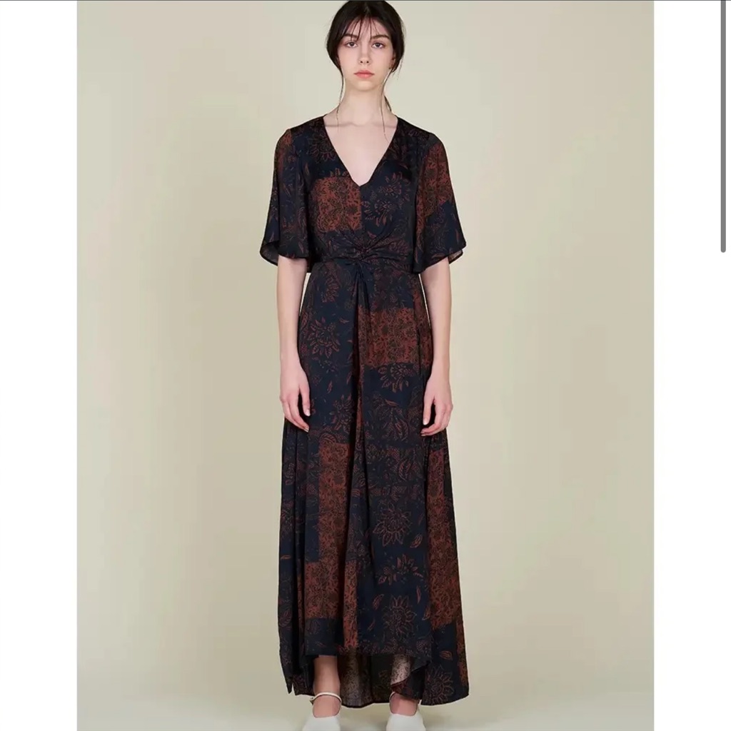 Grade  Gather Unbalanced Maxi Dress